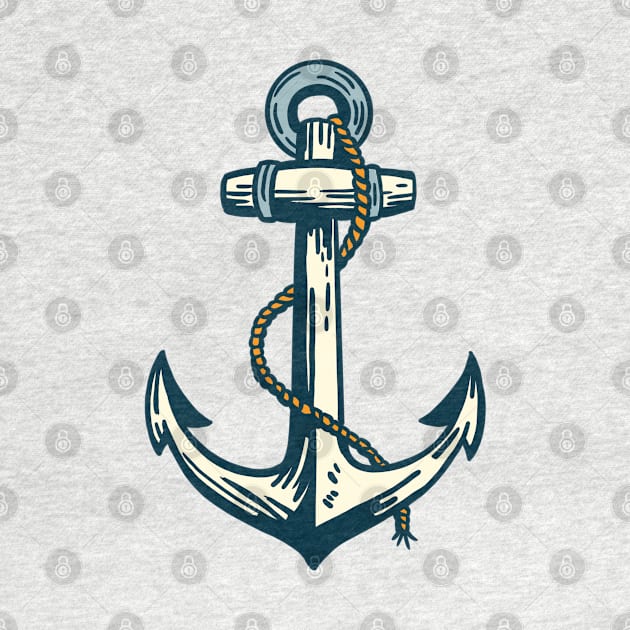 Cool Retro Anchor Illustration by The Whiskey Ginger